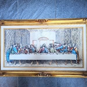 Rare Last Supper Etching Signed